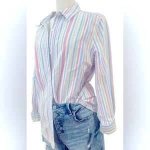 APPLESEEDS - Colorful Striped Button-Up 👕